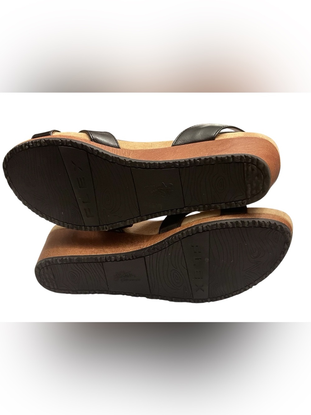Life Stride Classic Black Wedge Sandals 8.5 - Picture 5 of 6